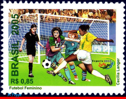 Ref. BR-2974 BRAZIL 2005 FOOTBALL SOCCER, WOMEN�S SOCCER,, SPORTS, MI# 3428, MNH 1V Sc# 2974 - Other