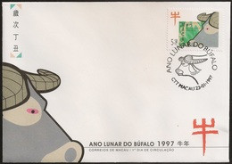 Macau Macao Chine Cover FDC 1997 - Ano Lunar Do Bufalo - Chinese New Year - Year Of The Ox - MNH/Neuf - FDC