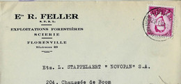 Doc.  Obl. FLORENVILLE - Visitez Florenville - Orval - Chiny  29/01/1960( Lunettes ) - Rural Post