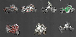 22- 6 - 1304 Lot De 7 Pin's Sans Attache Theme Moto - Motorfietsen