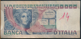 °°° ITALIA - 50000 LIRE VOLTO DI DONNA 11/04/1980 SERIE RA °°° - 50.000 Lire