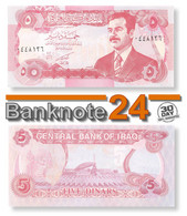 Iraq 5 Dinars 1992 Unc Pn 80c , Saddam Hussein Issue - Irak