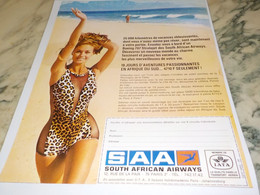 ANCIENNE PUBLICITE  SOUTH AFRICAN AIRWAYS 1968 - Pubblicità