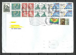 DENMARK Dänemark 2022 Cover To Estonia With Many Stamps Incl. 4-blocks - Storia Postale