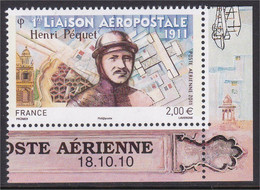 Henri Péquet - Poste Aérienne - Bord De Feuille -2011 - Y & T N° 74 A - 1960-.... Nuevos
