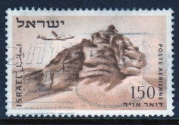 Israel 1953 Single Stamp From The Air Set Showing Plane In Fine Used - Gebruikt (zonder Tabs)