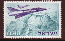 Israel 1967 Single 80a Stamp From The Independence Day Set Showing Plane In Unmounted Mint - Unused Stamps (without Tabs)