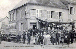 DEPT 80 OISEMONT RESTAURANT DE LA CLOCHE D'ORTRÉS  BELLE  ANIMATION 9X14 REIMPRESSION DE CARTES ANCIENNES - Oisemont