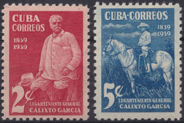 1939-244 CUBA REPUBLICA 1939 MLH CALIXTO GARCIA INDEPENDENCE WAR PERFORATED - Unused Stamps