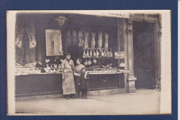 CPA à Identifier Carte Photo Commerce Shop Boucherie Voir Dos - Zu Identifizieren