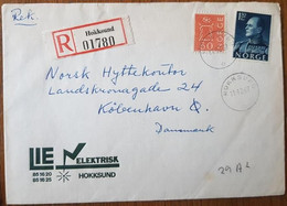 Cover Norge 1967 Hokksund REG Discolered In The Top - Briefe U. Dokumente