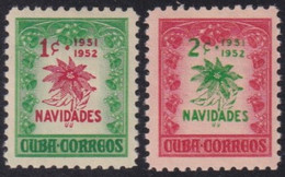 1951-413 CUBA REPUBLICA 1951 MNH CHRISTMAS NAVIDADES FLOR DE PASCUA FLOWER - Nuovi