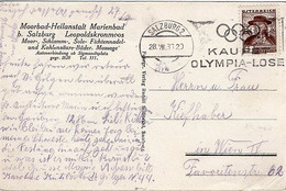 52302 - Öesterreich - 1936 - 12g Trachten EF A AnsKte SALZBURG - KAUFET OLYMPIA-LOSE -> Wien - Estate 1936: Berlino