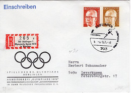 52308 - Bund - 1972 - 130Pfg Heinemann MiF A R-Bf M SoStpl BOEBLINGEN - OLYMPISCHE SPIELE HANDBALL -> Leverkusen - Zomer 1972: München