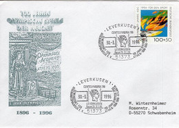 52318 - Bund - 1996 - 100Pfg IOC '94 EF A Bf M SoStpl LEVERKUSEN - CENTOLYMPIA '96 ... -> Schwabenheim - Andere & Zonder Classificatie