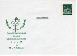 52338 - Berlin - 1971 - 20Pfg Brandenburger Tor PrivatGAUmschl "Besucht Deutschland Zu Den Olympischen Spielen", Ungebr. - Verano 1972: Munich