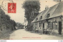 (BD) 14 TOURGEVILLE. Par Touques Café Epicerie Aubrée 1907 - Autres Communes