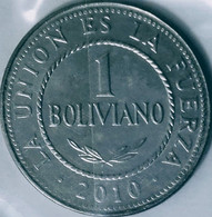 Bolivia - 1 Boliviano, 2010, BU, KM# 217 - Bolivia