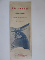 Rare! Air France Horaires Et Tarifs Des Vols Ete 1938 En Roumain/Air France Summer 1938 Timetable & Prices In Romanian - Timetables