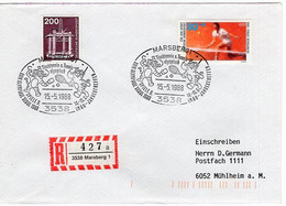 52468 - Bund - 1988 - 200Pfg I&T MiF A R-Bf MARSBERG - TISCHTENNIS U. TENNIS OLYMPISCH ... -> Muehlheim - Altri & Non Classificati