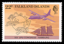 Falkland Islands, 1984, World Postal Congress Hamburg, UPU, United Nations, MNH, Michel 411 - Falkland