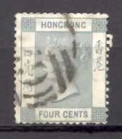 Hong Kong, 1863, Queen Victoria, 4 C., Used, Michel 9A - Andere & Zonder Classificatie