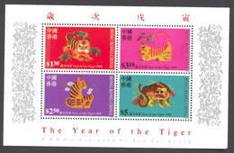 Hong Kong, 1998, Chinese New Year, Year Of The Tiger, MNH, Michel Block 57 - Other & Unclassified