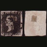 G.B. 1840 - Scott# 1 Penny Blank Set Of 1 Used - Used Stamps