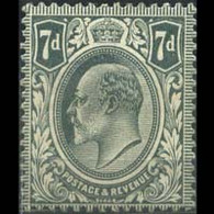 G.B. 1910 - Scott# 145 King EVII 7p LH - Ungebraucht