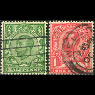 G.B. 1911 - Scott# 151-2 King GV Set Of 2 MNH - Ongebruikt