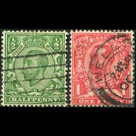 G.B. 1911 - Scott# 151-2 King GV Set Of 2 MNH - Nuevos
