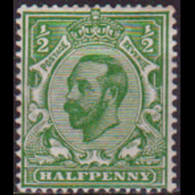 G.B. 1911 - Scott# 151 King GV 1/2p LH - Neufs