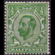 G.B. 1911 - Scott# 151 King GV 1/2p LH - Unused Stamps