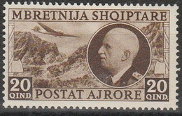 279 Occupazione Italiana Albania  Posta Aerea - 1939 - Vittorio Emanuele II N. 4. Cat. € 325,00. SPL MNH - Albanie