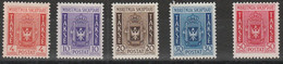 282 Occupazione Italiana Albania  Segnatasse - 1940 - Stemma Albanese N. 1/5. Cat. € 550,00. SPL MNH - Albanie