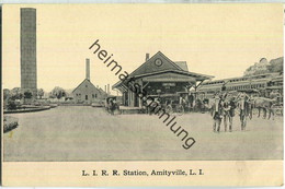 Amityville - Long Island Rail Road Station - Long Island - Verlag A. Biren Brooklyn N. Y. - Long Island