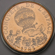 SOUS PLASTIQUE DECOUPE D'un COFFRET FDC ! 10 Francs Conquête De L'espace,1983, Tranche A, Cupro-nickel - V° République - 10 Francs