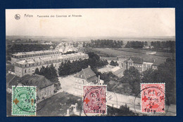 Belgique. Timbres Croix-rouge 1918 N°. 152, 153 Et 155 Sur CP Arlon, Panorama Des Casernes Et Athénée Oct.1919 - 1918 Red Cross
