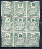 GUADELOUPE Timbre Taxe N°17** Bloc 9 Timbres Neufs Sans Charnières TB Cote 17,50 € - Postage Due