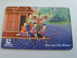 THAILAND  CHIPCARD 300  BATH  / BIRD AND FISH RELEASE        Used Card       **9996** - Thaïland