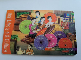 THAILAND  CHIPCARD 300  BATH  / UMBRELLA MAKING         Used Card       **9997** - Thaïland