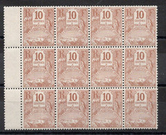 GUADELOUPE Timbre Taxe N°16** Bloc 12 Timbres Neufs Sans Charnières TB Cote 18,00 € - Impuestos