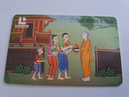 THAILAND  CHIPCARD 300  BATH  / FOOD OFFERING TO MONKS           Used Card       **10002** - Thaïland