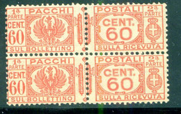 Regno D'Italia (1927) - Pacchi Postali, 60 Cent.  ** - Postal Parcels