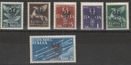 320 Lubiana  1942 - Francobolli Di Posta Aerea D’Italia Soprastampati N. 26/31. Cat. € 350,00. SPL MNH - Ljubljana