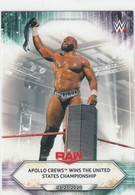 Apollo Crews  #78  Wins US Championship   2021 Topps WWE - Trading Cards