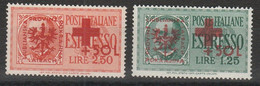 322 Lubiana  1942 - Francobolli Di Posta Aerea D’Italia Croce Rossa N. 34/35. Cat. € 350,00. SPL MNH - Ljubljana