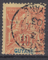 GUYANE : TYPE GROUPE 40c ORANGE N° 39 AVEC OBLITERATION CHOISIE - Oblitérés