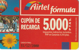 Spain, Espagne, Airtel Formula Recarga 5000 Ptas - Autres & Non Classés