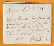 1785 - Marque Postale BRUXELLES Sur LAC En Flamand De GEEL, Pays Bas Autrichiens Vers GENDT GAND - 1714-1794 (Paises Bajos Austriacos)
